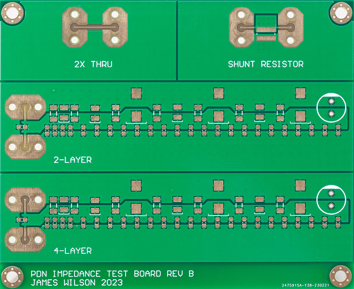 Photo of test PCB